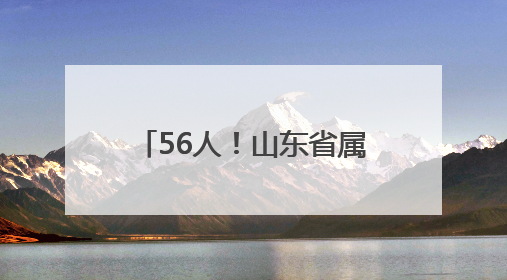 56人！山东省属事业单位招聘啦