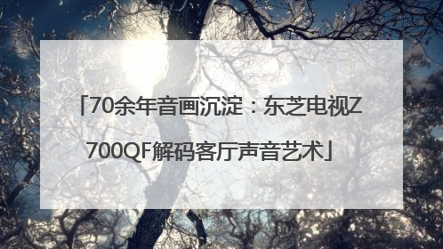 70余年音画沉淀：东芝电视Z700QF解码客厅声音艺术