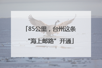 85公里，台州这条“海上邮路”开通