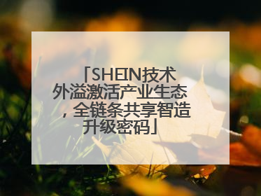 SHEIN技术外溢激活产业生态，全链条共享智造升级密码