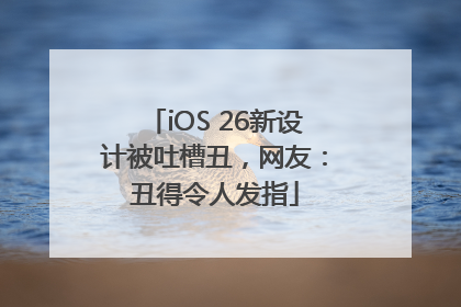 iOS 26新设计被吐槽丑，网友：丑得令人发指